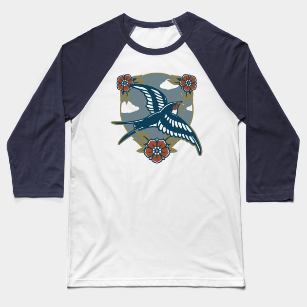 Vintage Swallow Baseball T-Shirt by Carl Salmon Man